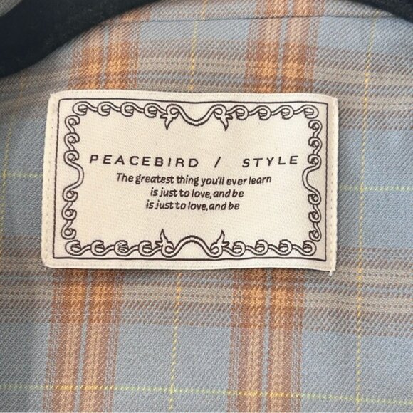 Peacebird Plaid Peaked Collar Blazer - Picture 9 of 12